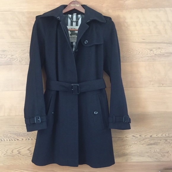 Burberry Jackets & Blazers - BURBERRY mid-length wool / cashmere trench coat